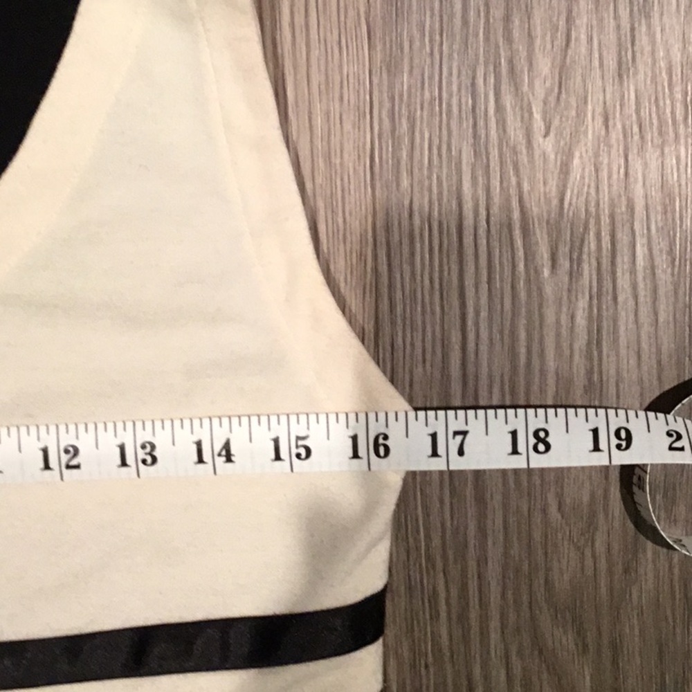 YOANA BARASCHI Black White Stretch Colorblock Sheath Dress Office Cocktail L - Picture 8 of 11